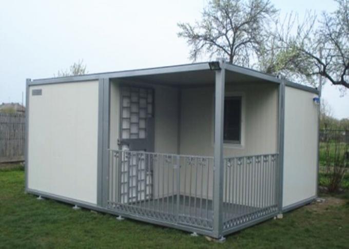 Landhaus-modularer Behälter-Haus-, Grauer und weißerkleiner Haus