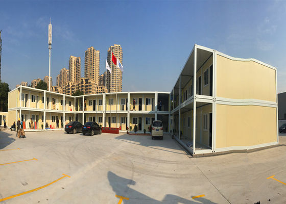 China Offizielle Bereichs-Flachgehäuse-Bürogebäude zwei Geschichten mit galvanisierter Stahlrahmenkonstruktion usine