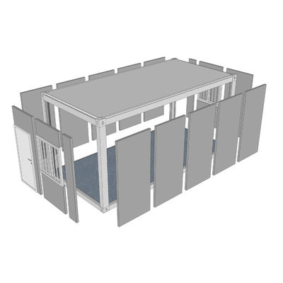 Flat Pack Temporärer Standort Bürocontainer Tragbare Modulhäuser Vorgefertigte