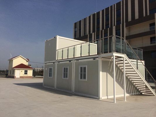 Prefab Flat Pack Container House Isolierung aus Steinwolle Sandwich Panel Homes