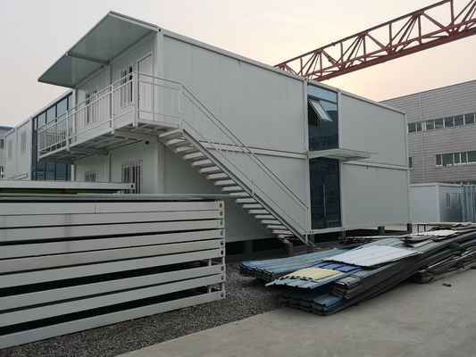 Modulare Vorhergefertigte Lager Container Häuser Antiseismische Zwei-stöckige Häuser