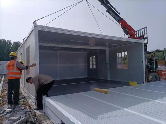 Klappbares, 40 Fuß langes, portables, ausklappbares Containerhaus 5 Minuten installieren, antiseismisch.