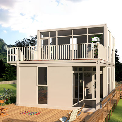 2 Stock Container Temporärer Wohnraum Minivorgefertigte Modulhäuser