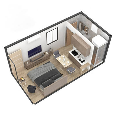 Box-Raum 20ft 40ft schnell montieren erschwingliche Studentenwohnung mit Bad zum Weiterverkauf und Mieten