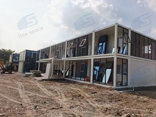 Prefabrizierte Containerbüro aus Leichtstahl, Prefabrizierte Gebäude aus Stahl, Prefabrizierte Container