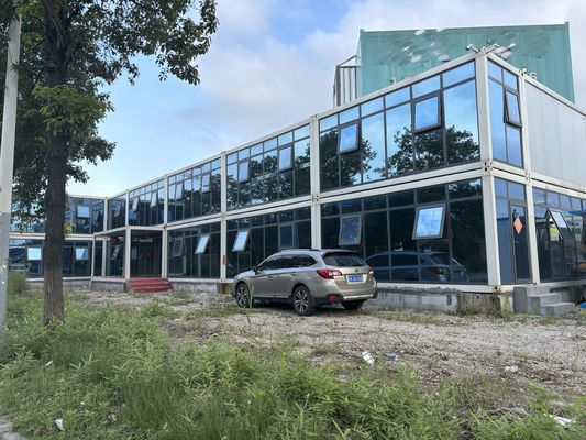 Flexible und bequeme portable Standort Büro Container Modular Stahlrahmen Rock Wool Sandwich Panel Modularhaus