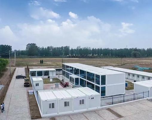 Hurrikanbeständig Flat Pack Stahl Vorgefertigtes Modulares Vorgefertigtes Haus Galvanisiertes Stahlrahmen Containerhaus Mit Bad