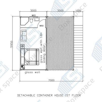 BOX SPACE Kleine Häuser bereit zum Versand 3 Schlafzimmer Fertighaus Luxusvillen Fertigmodul Containerhaus Zypern