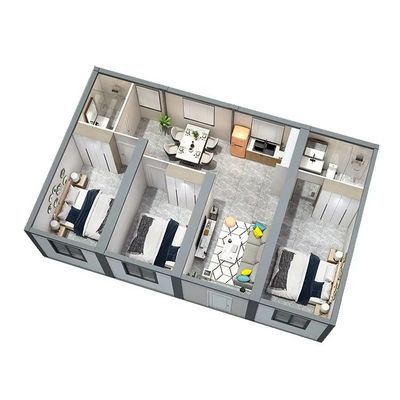 Umweltfreundliches Modular-Containerhaus Vorgefertigt Windwiderstand 120 km/h
