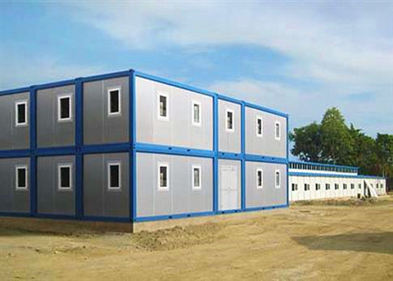China Der zwei Geschichten-modulare Behälter steuert Blau und Grau mit einem gleitenden Fenster automatisch an usine